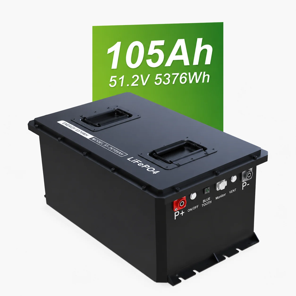 lithiová baterie LiFePO4 pro golfové vozíky typu Club Cart, hlubokého vybíjení, 48 V, 105 Ah, 2560 Wh, 51,2 V, 48 V, pro nízko rychlostní prohlídkové vozy