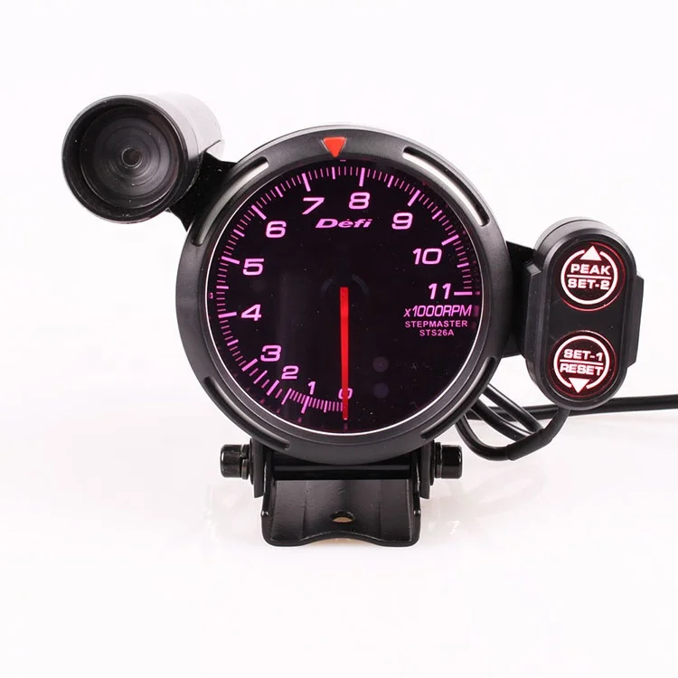 Universal Car Digital 7 Colors Display Classic 80mm Tachometer Gauge