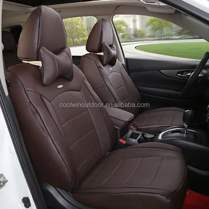 Полный комплект универсальных кожаных чехлов для автомобильных сидений с подушкой автомобильного сиденья