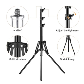 1.6m Reverse Stand Tripod with 1/4 Screw Head for Photo Studio Softbox Flash Umbrella Reflector Camera Ring Light detail image