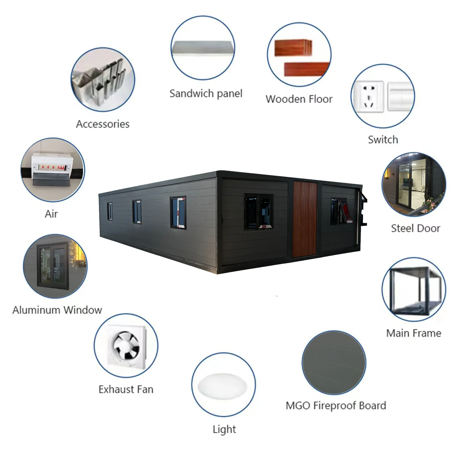 40ft Luxury Expandable Container House - 72 Sqm Mobile Home