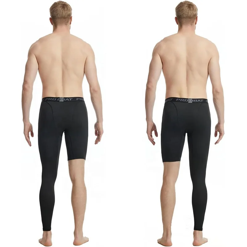 Single Leg 3/4 Compression Tights Men's Sports Compression Pants One Leg Basketball Leg Sleeves