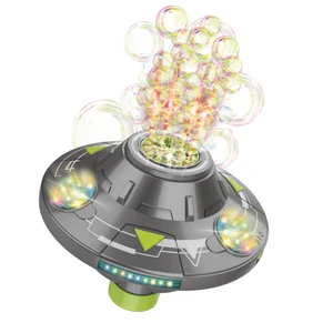 ITTL 32 Holes Flying Saucer Fireworks Bubble Gun ABS Plastic Rotating Obstacle Avoidance Features Ages 5-7 Customized Logo