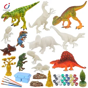 Educational 46 Pcs Diy Coloring 3d Dinosaur Painting Kit Toys Coloring Drawing Paint Art Craft Dinosaur Model Painting Set