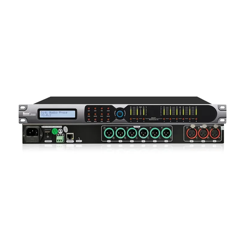 Nuoxun 3 Input 6 Output Crossover 3 Way Audio Processor Compressor Limiter for pa System