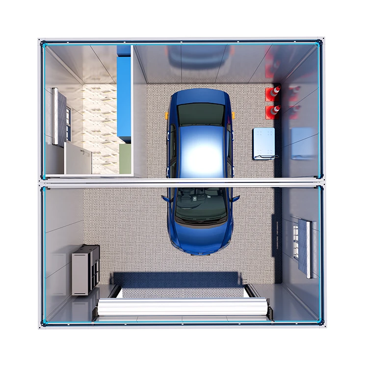 20ft 40ft Container House Flat Pack Luxury Prefabricated Sandwich Panel Steel Thermal Insulated Waterproof Garage for Malaysia