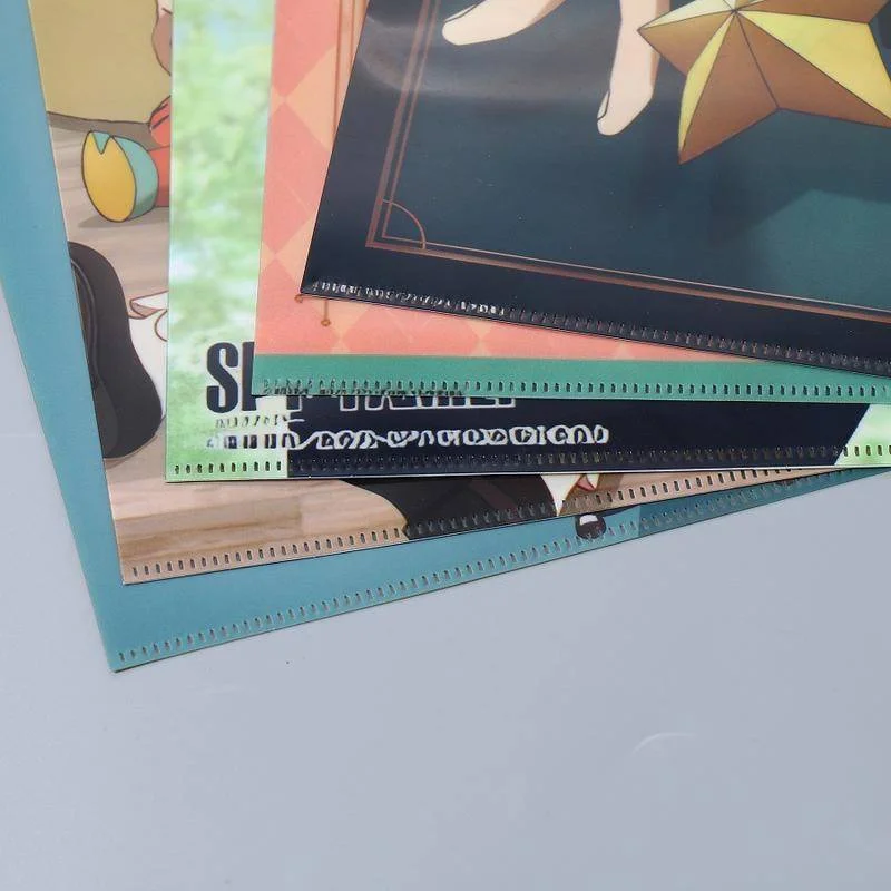 Anime Kawaii A4 Pattern Storage File Folder Pvc Office Paper Document Holder L Shape Document Bag Kids Stationery Gif