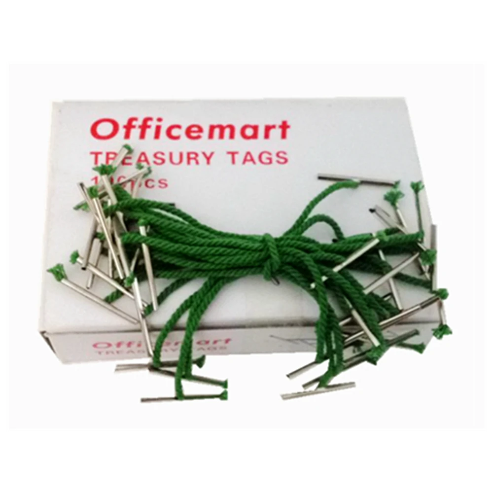 Different Length Metal Ended Treasury Tags for Holding Punched Papers