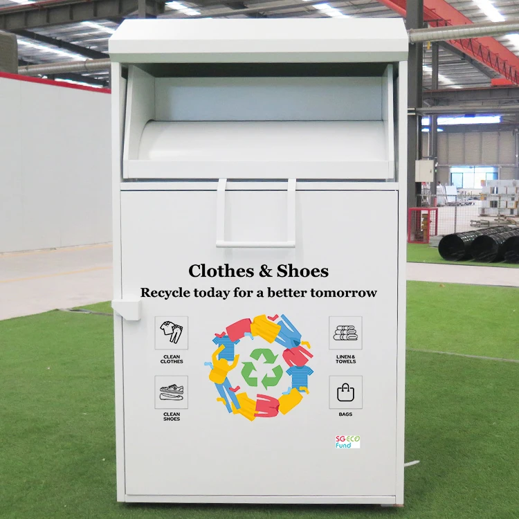 Customize High Quality Large Volume Clothing Recycling Boxs Donation Bins Outdoor for Sale