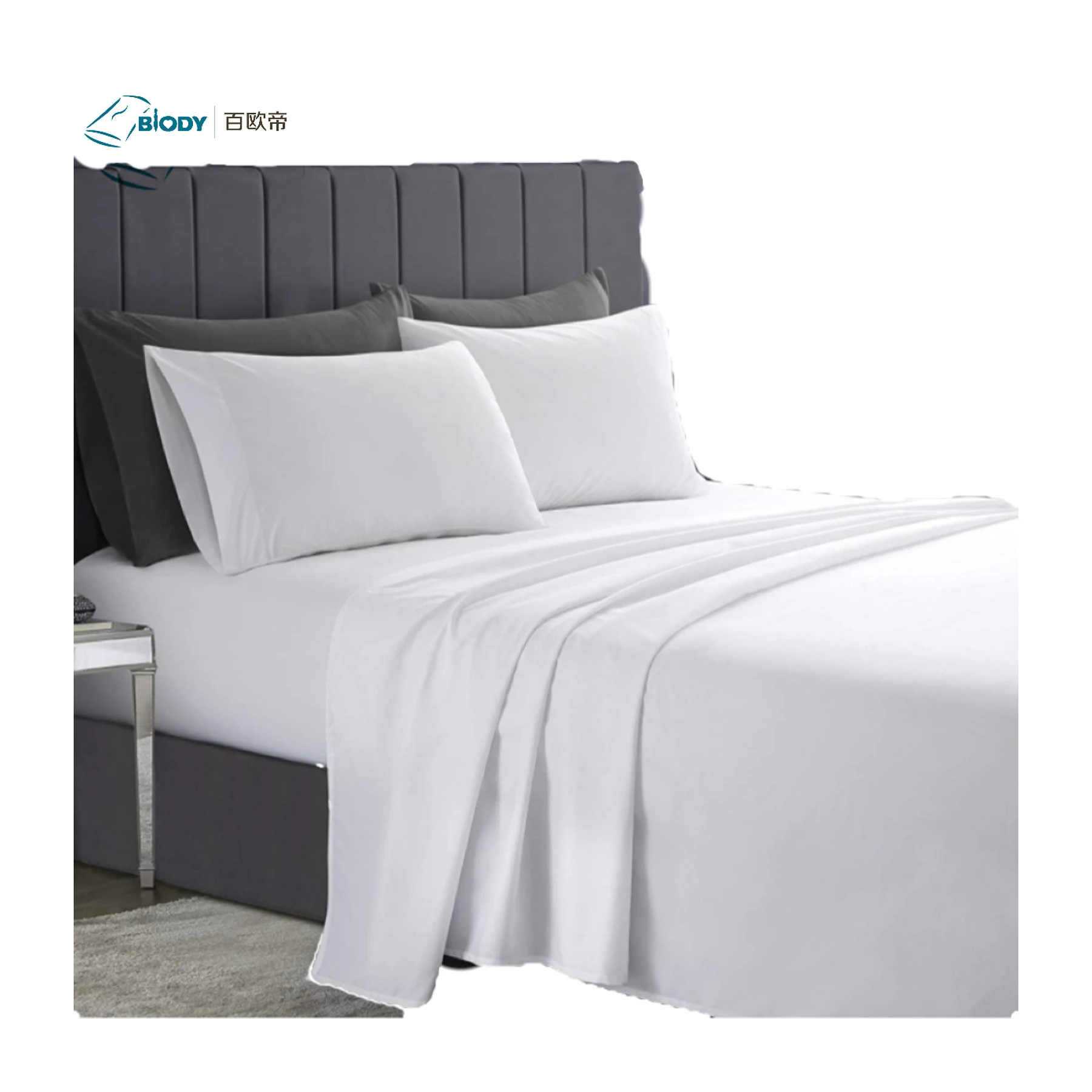 China Home Textile Suppliers Wholesale Fashion Sets Sheets on Bed Sheet 4 Piece Set Solid