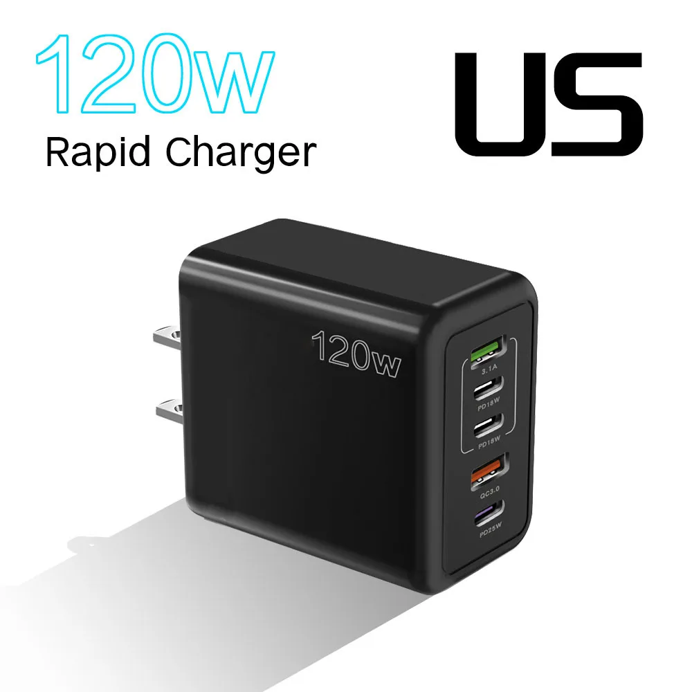 120w Usb Type C Gan Wall Charger Travel Power Adapter Fast Portable ...