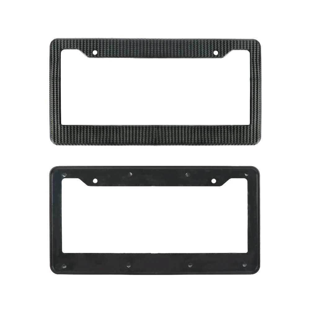 Custom Car License Plate Frames Classic Carbon Fiber License Plate ...