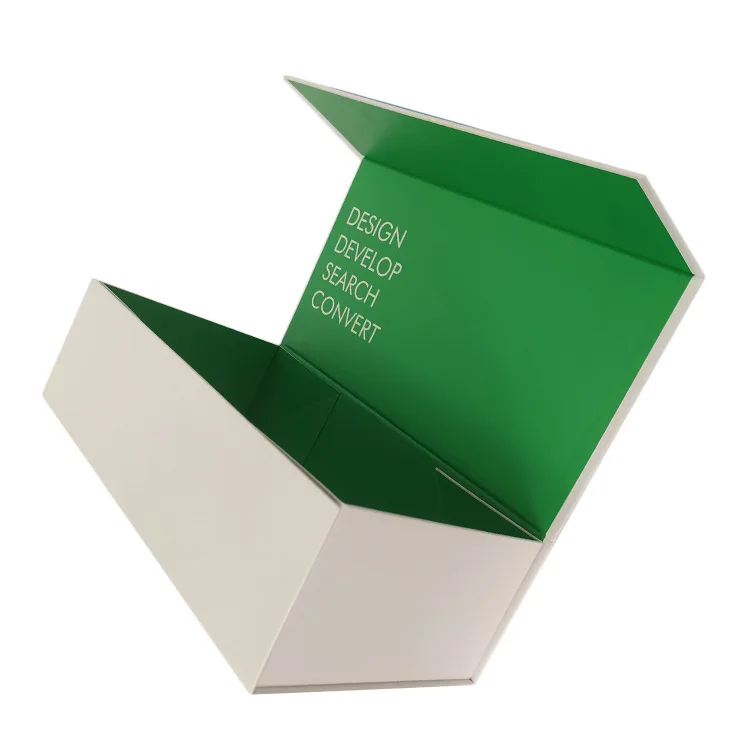 Custom logo print rigid magnet fold box for shoes clothes eco friendly High quality paper products supplier