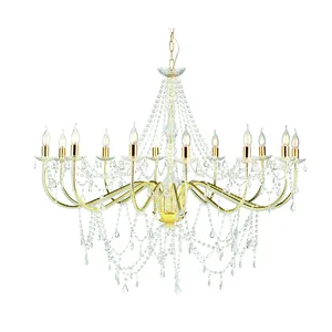 Manufacturer Nordic Brass Hotel Project Bigger  Art Deco Designer Wedding Gold  Chandelier Crystal Lights Luxury