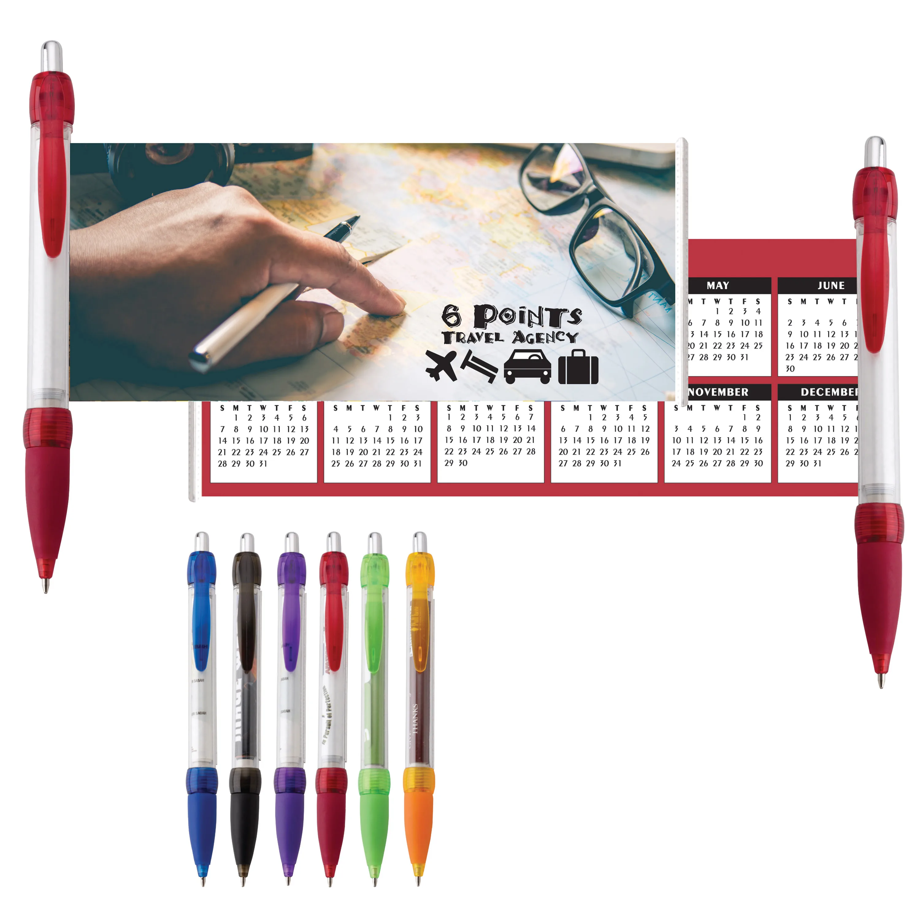 Custom Calendar banner Pen Retractable Banner Message Pen Flyer Pen With  Logo print private company logo information flag pen