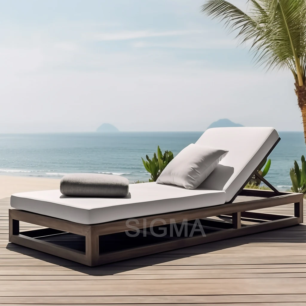 new design patio furniture  sofa outdoor aluminum daybed adjustable chaise garden lounge