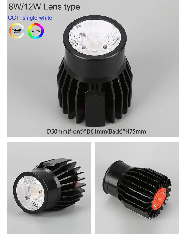 5 Wires Rgbw 4in1 12W COB MR16 Module Downlight Led Corner Floor Lamp Suitable for Loxone Pwm or Knx Dali Dimmable Smart Home
