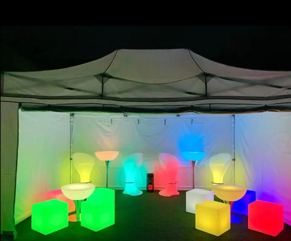 Wholesale Led High Bar Tables Cordless Led Light Up Party Furniture Party Tables With Light