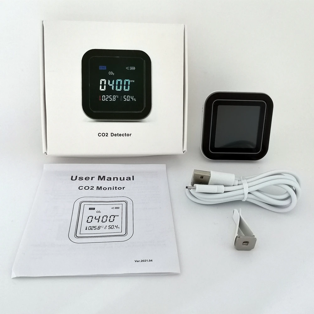 
 Монитор качества воздуха в помещении, настольный измеритель углекислого газа и CO2, детектор температуры и влажности, монитор CO2  