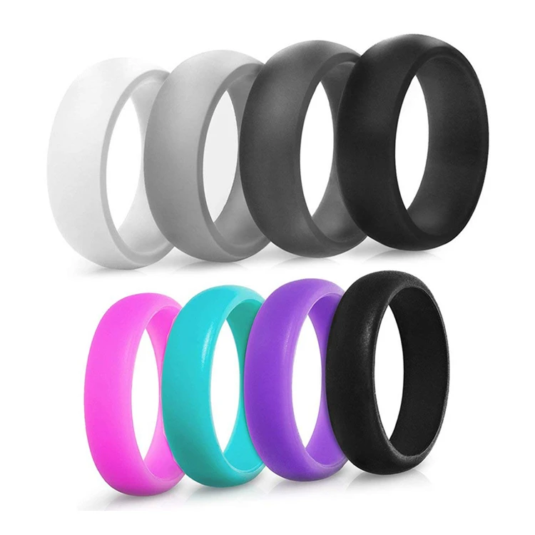 New Arrival Custom Classical Silicone Wedding Ring Plastic Wedding Rings for Men and Women