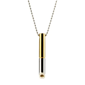 Fashion Jewelry Stainless Steel Whistle Meditation Mindful Necklaces Anxiety Stress Relief Breathing Pendant Necklace for Women