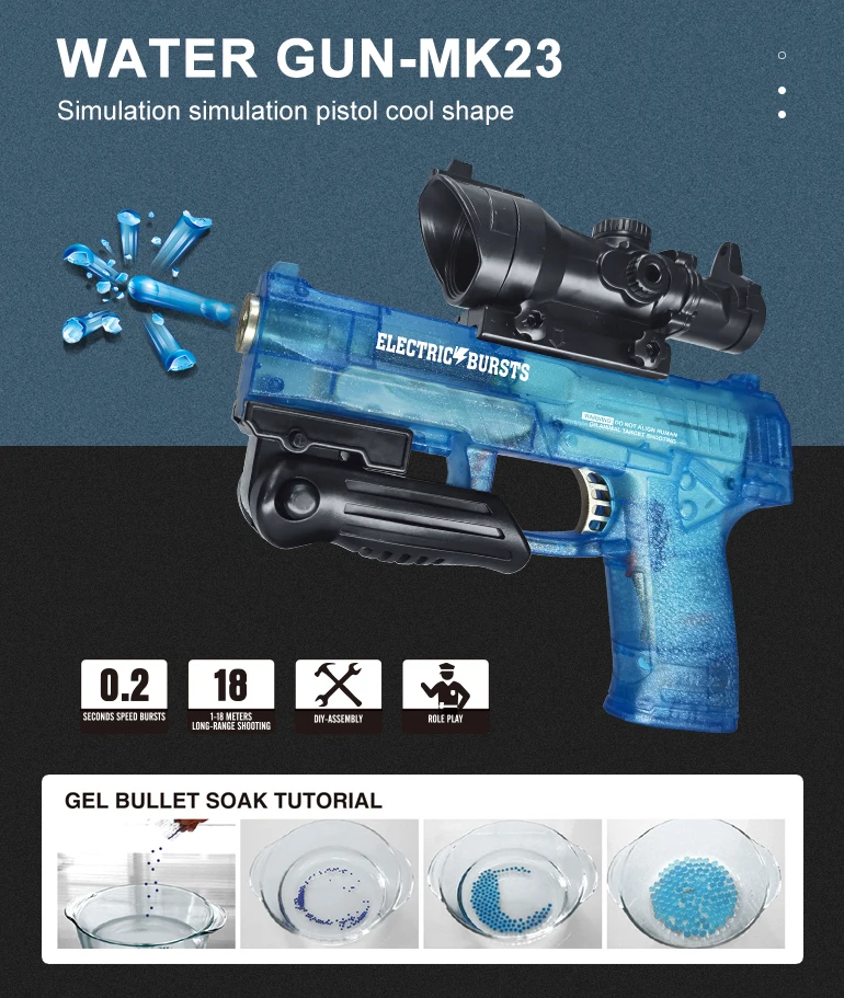 Chengji New Products Simulated Water Bullet Gun Shooting Toy M92