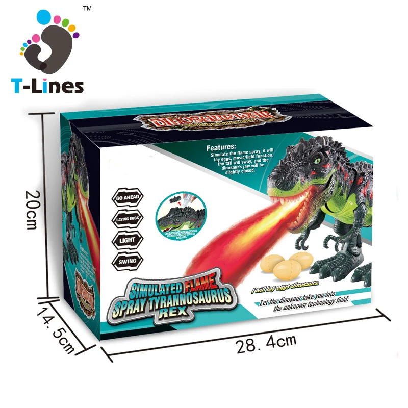 
Электронные ходячие игрушки на батарейках, динозавры, Электрический динозавр, реалистичный умный распылитель, дышащая игрушка для детей 
