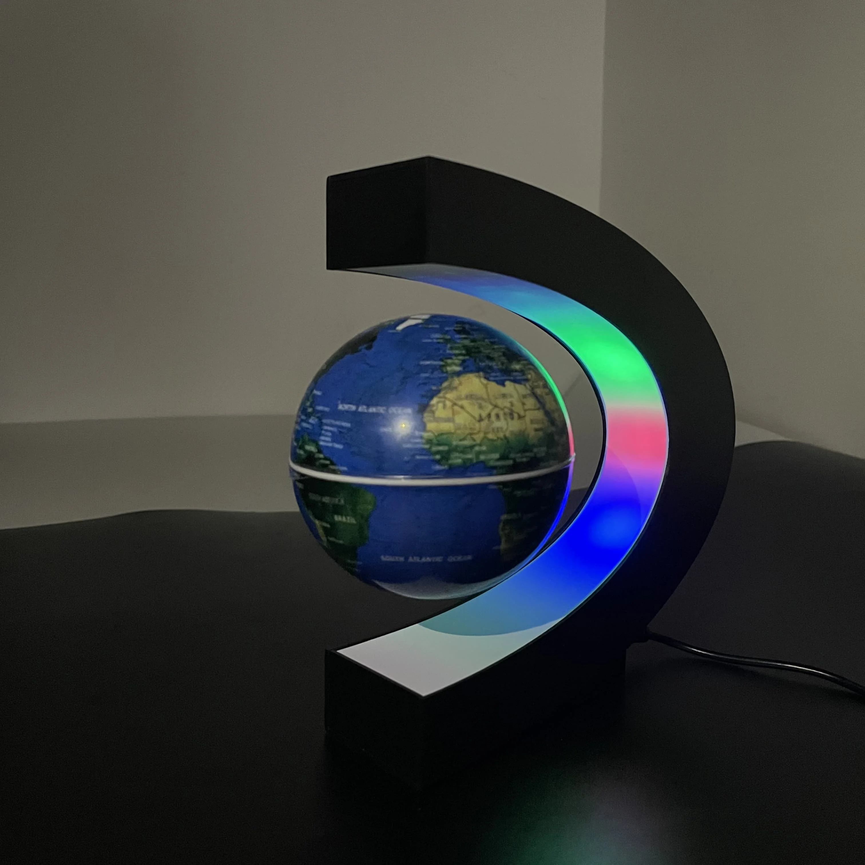 Color Changing Magnetic Levitation Floating Globe Lamp Cool Gifts Floating Globe with LED Lights