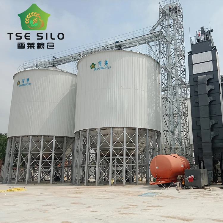 500tons Galvanized Sheet Feed Grain Storage Silo Grain Corn Flour for Poultry Chicken Farm
