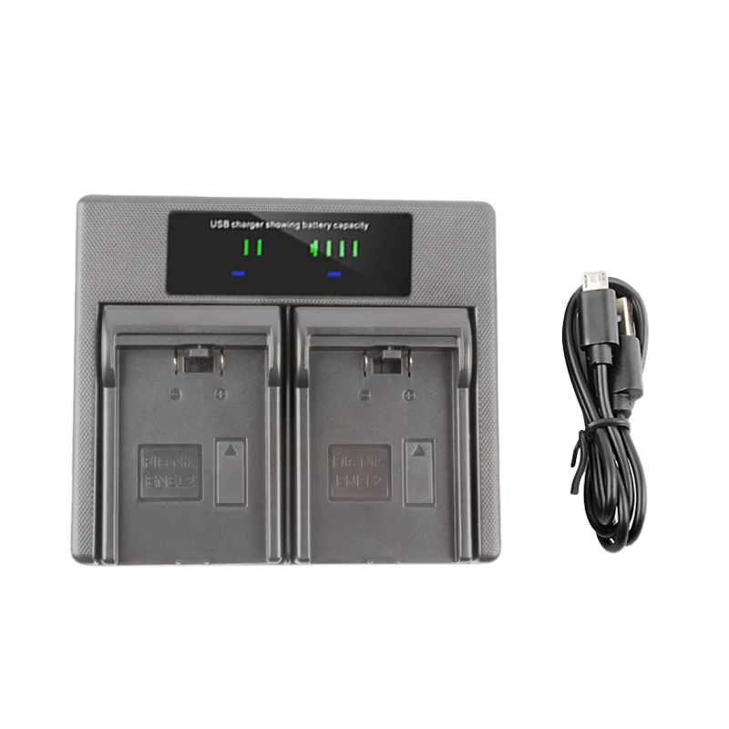 RingTeam EN-EL2 Dual Charger with LCD Light ENEL2 Battery Charger for Nikon E2500 E3500 E3100 E3200 CCD2500 3500 Cameras