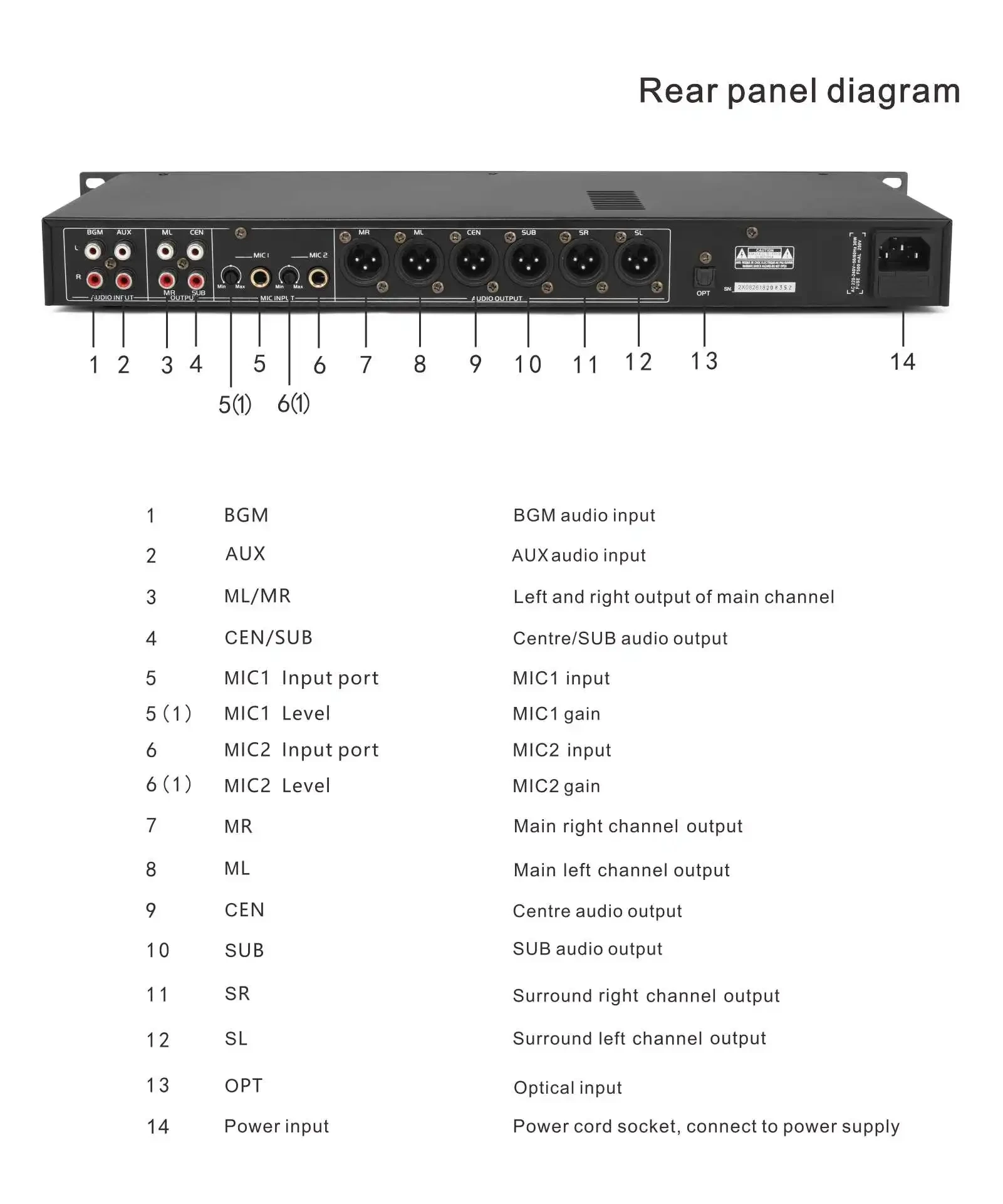 Beat Price 6 Channel Audio Sound Mixer Digital Audio Processor Karaoke