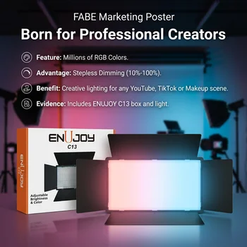 ENUJOY C13 U800 Plastic Mini RGB F750 15V 50W Battery Case with Remote Control product image