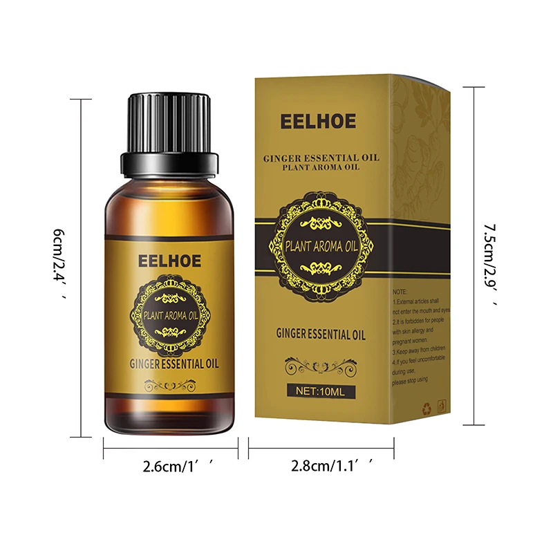 Private Label Body Massage Eelhoe Plant Aroma Oil Ginger Berry Drainage