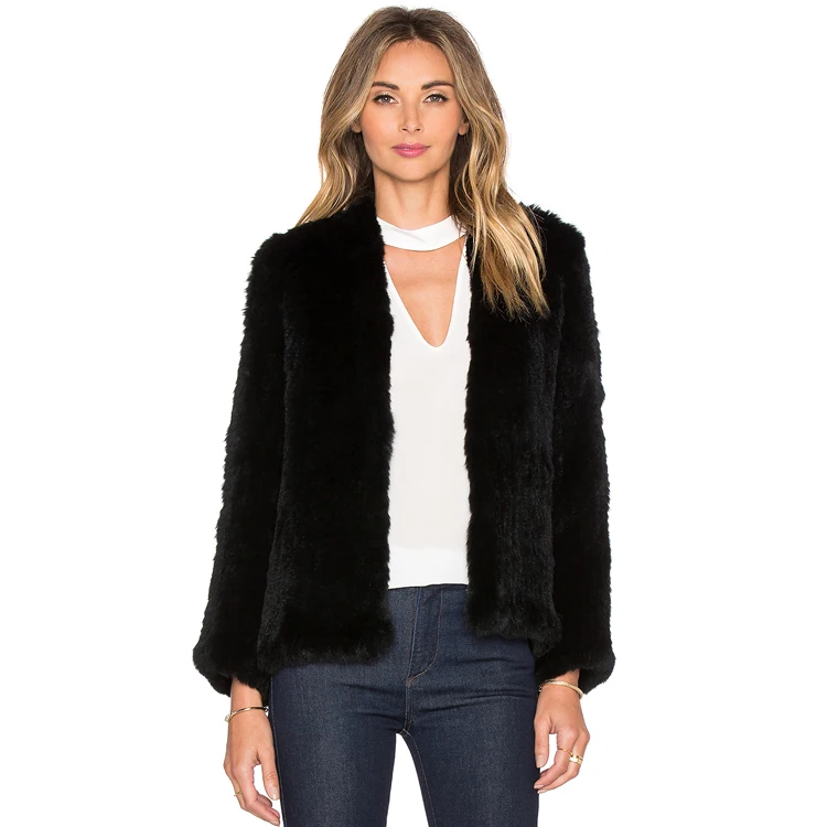 Yr409 Australian Style Rabbit Fur Garment Short Knitted Rabbit Fur Jacket Women Buy Short