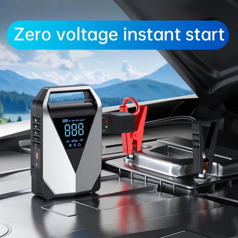 Peak 2000A Jump Starter with Air Compressor 150 Psi Portable Car Emergency Tools Tire Inflator Motorcycle Pump USB-C 12V