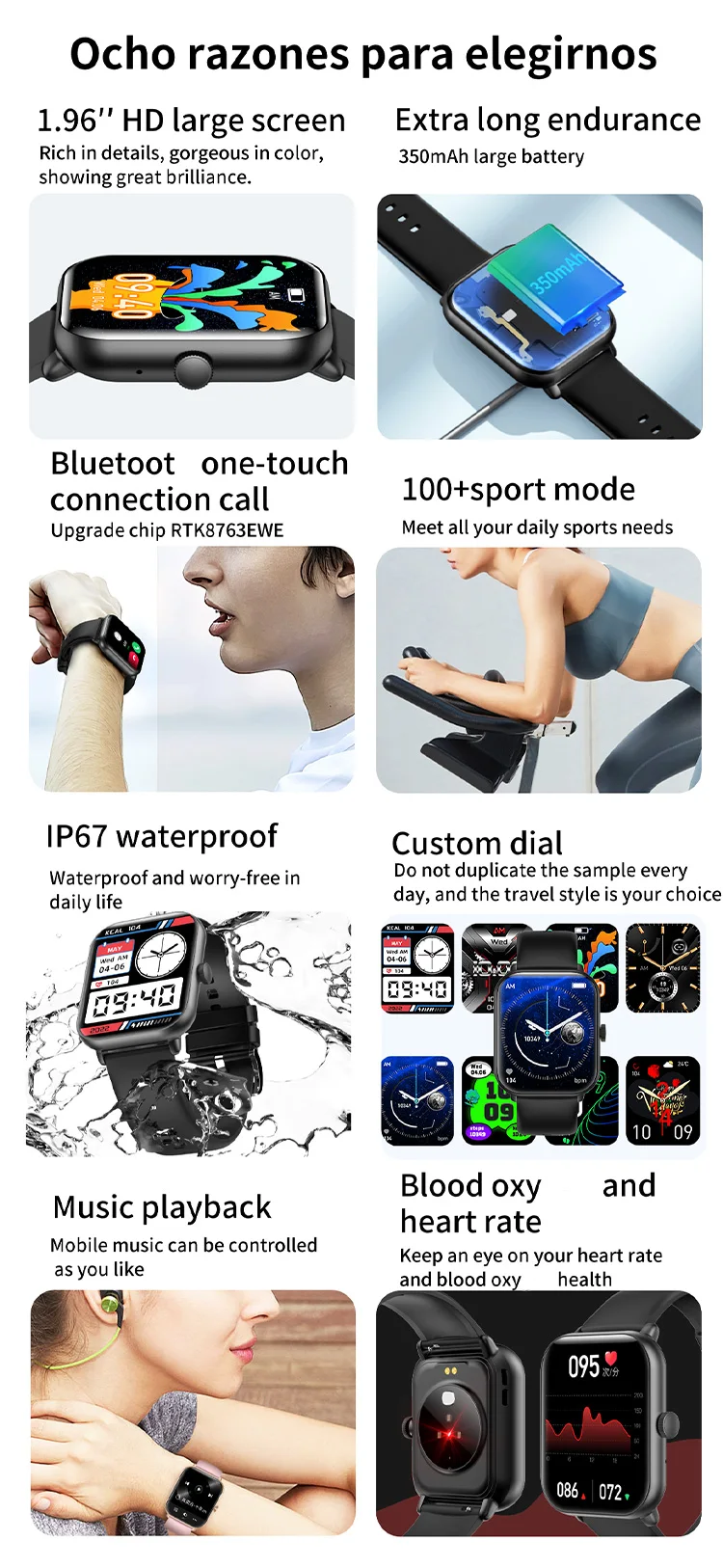 Touch screen smartwatch mobile phone talking sports wrist smart watch mobile phone connect BT calling smart watch