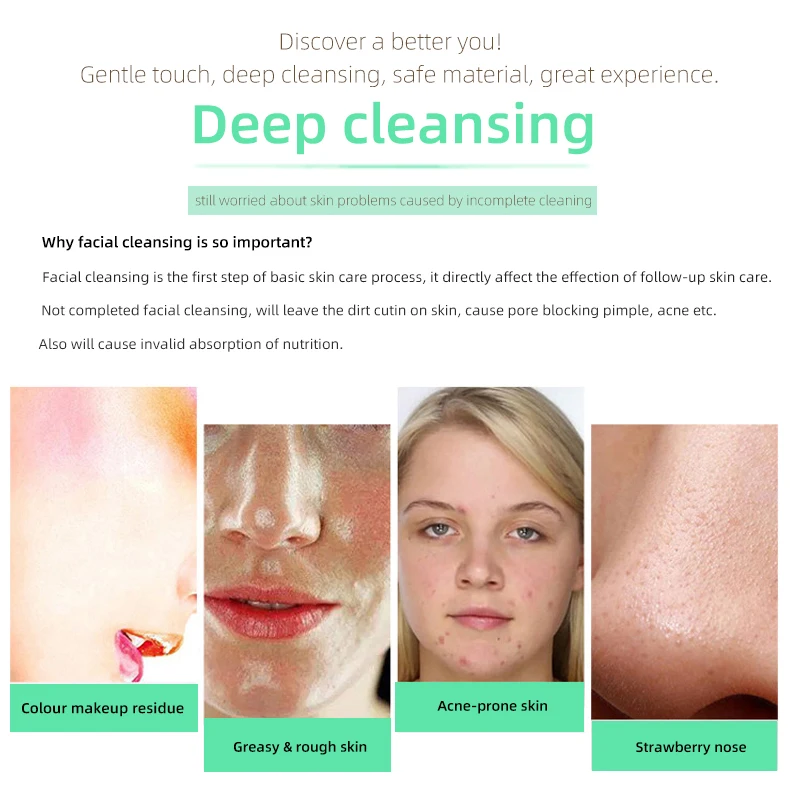 2023 Christmas Gift Rechargeable Electric Facial Cleansing Brush