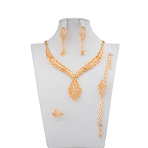 Fashion Jewelry 18 k Gold Plated Jewelry Trendy Necklace Chinese Jewelry Set