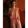 Coral Pink Three-Piece Set