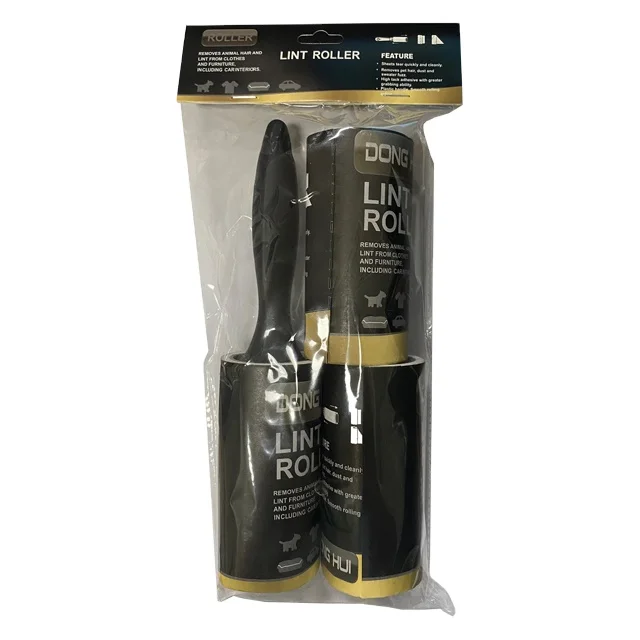 Customized New Design  3 Refills 180 Sheets Portable Lint Roller Pet Hair Roller Reusable Remover Lint Roller