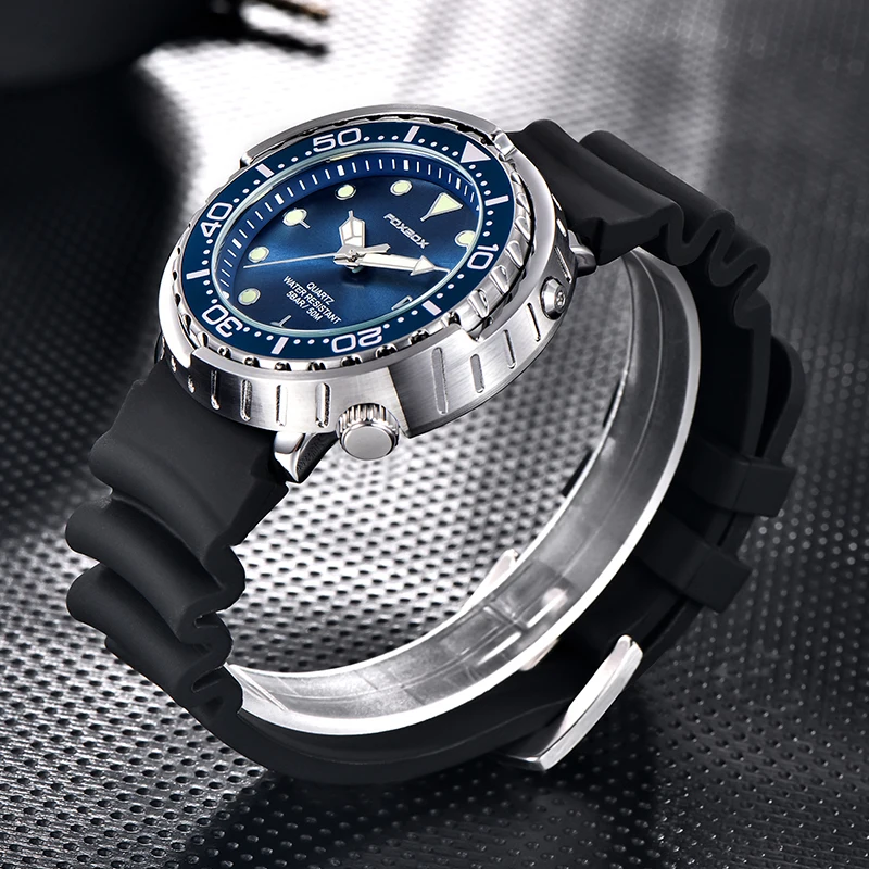 blue fox sapphire fox finland raccoo日本製❣️ FOXBOX FB0024 Creative Designer Men's Watches - Waterproof