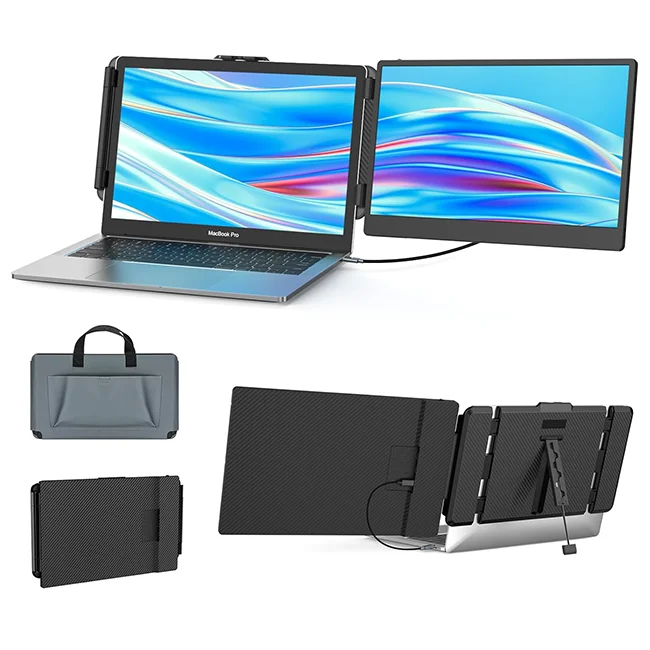 S1 Portable USB-C Monitor for Laptop Dual Screen Extender Gaming Drawing Coding 14inch Working with MAC Win PC