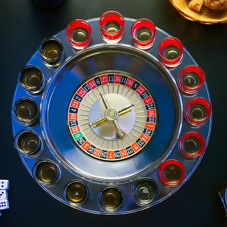 Party Bar Turntable Casino Funny Game Shot Glasses Roulette