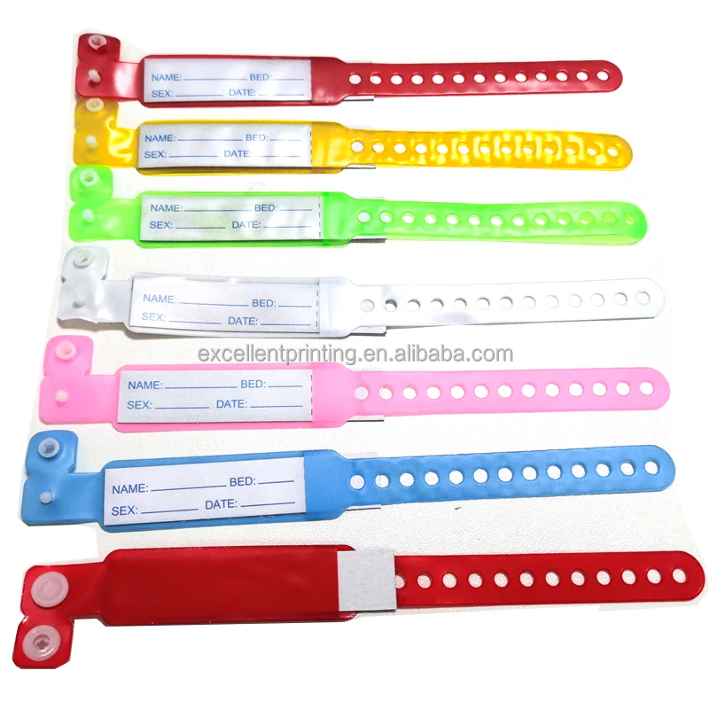 PVC Medical ID Bracelet and Vinyl Wristbands for Hospitals or Hospital Newborn Baby Identification