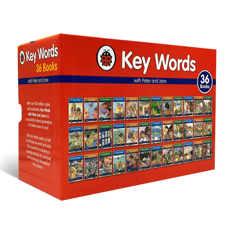 36pcs/set Books Ladybird Key Words with Peter Jane for English