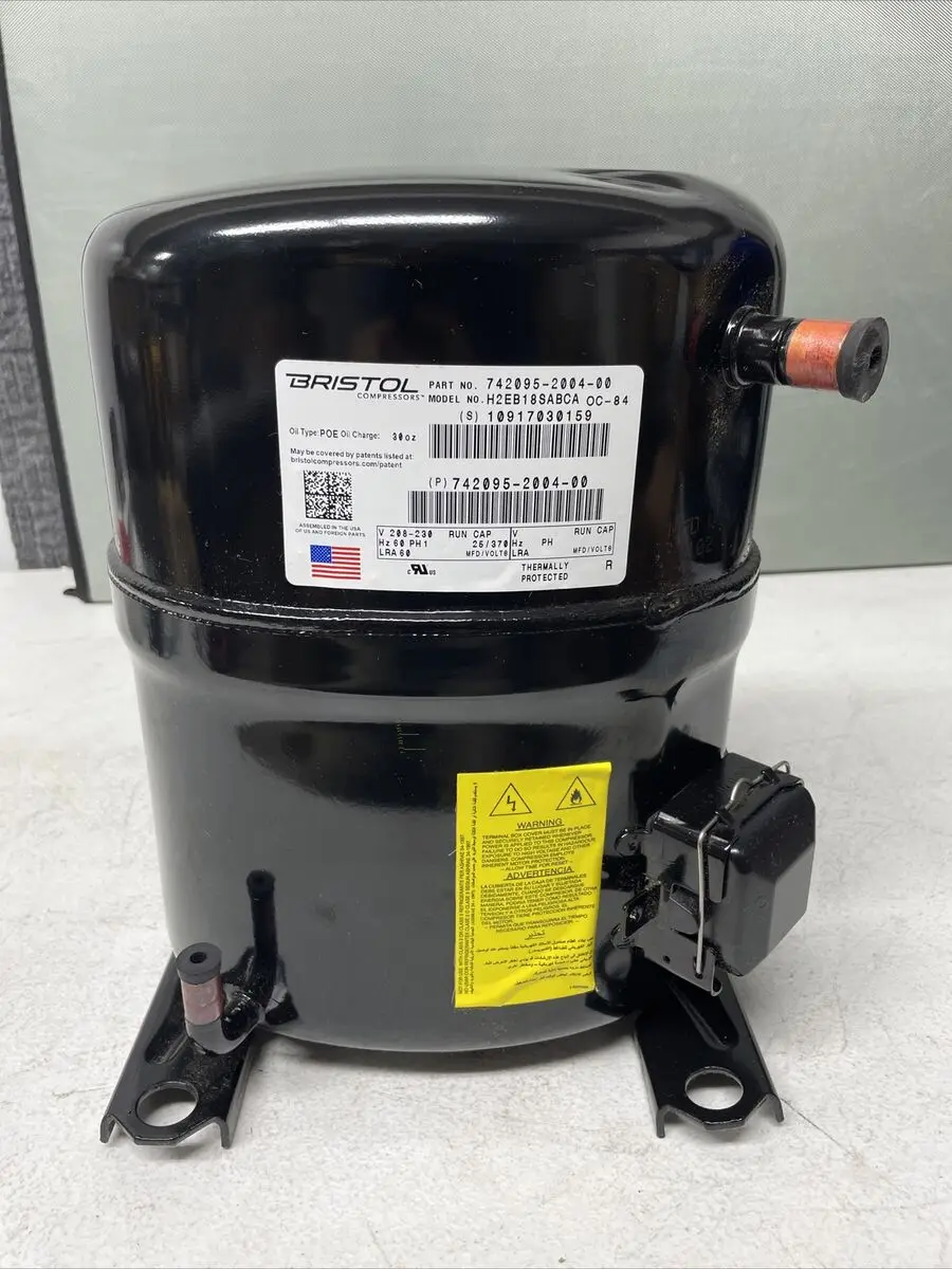 220V 18000 BTU Bristol Piston Compressor H2EB24SABK for Industrial