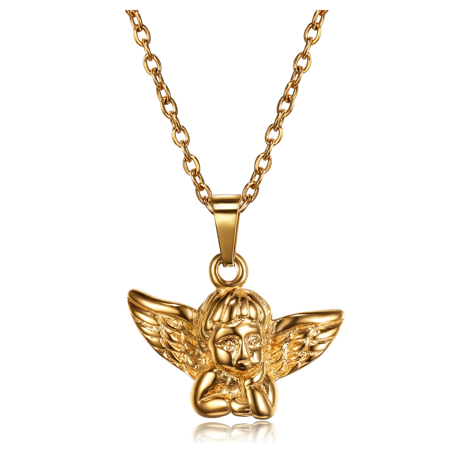 [Golden dew] 韓国☆18K Gold☆My Angel 3 Necklace Golden dew] 韓国☆18K Gold☆My Angel 3 Necklace