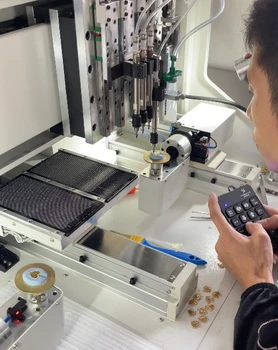 High Precision Automatic Dual Workbench Jewelry Diamond & Rhinestone Setting Machine for Gold Silver Accessories