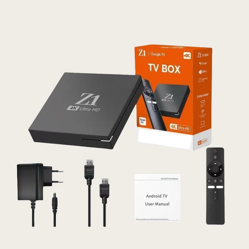 Z1 4K HD TV Set-Top BOX 8+128G with IPTV 5G Dual-Band WIFI