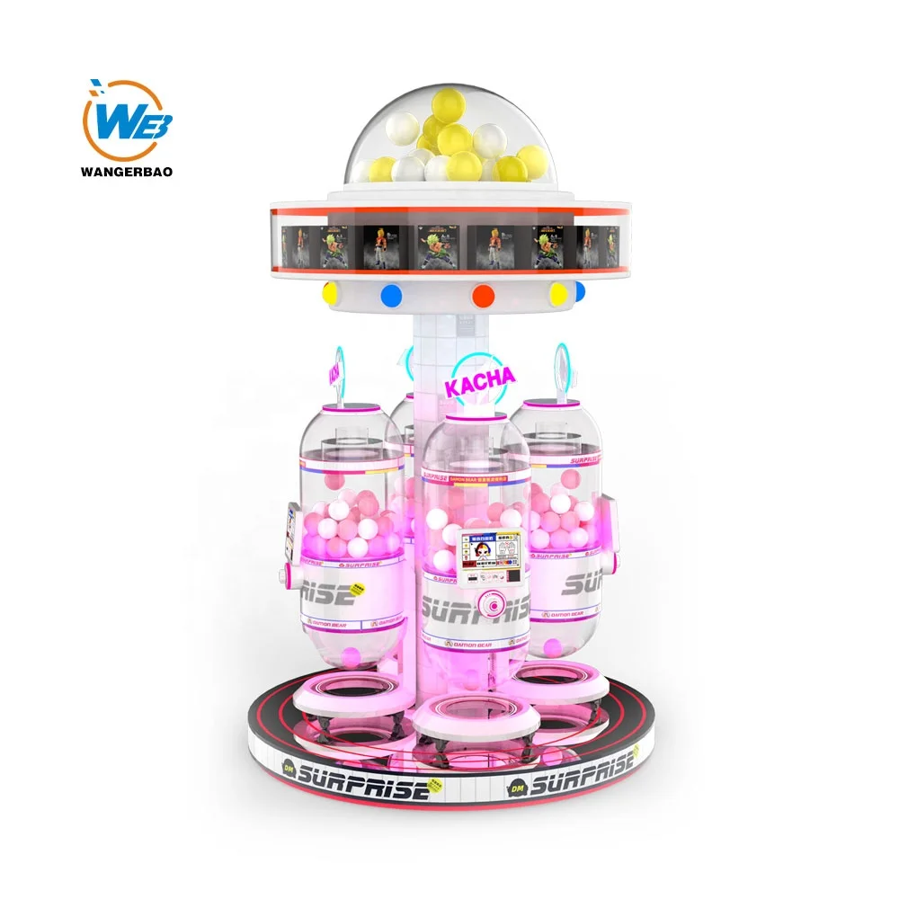 Factory New Arrival Coin Operated Amusement Popular Kids Gacha Machine Custom Suspension Capsule Toys Vending Gashapon Machine